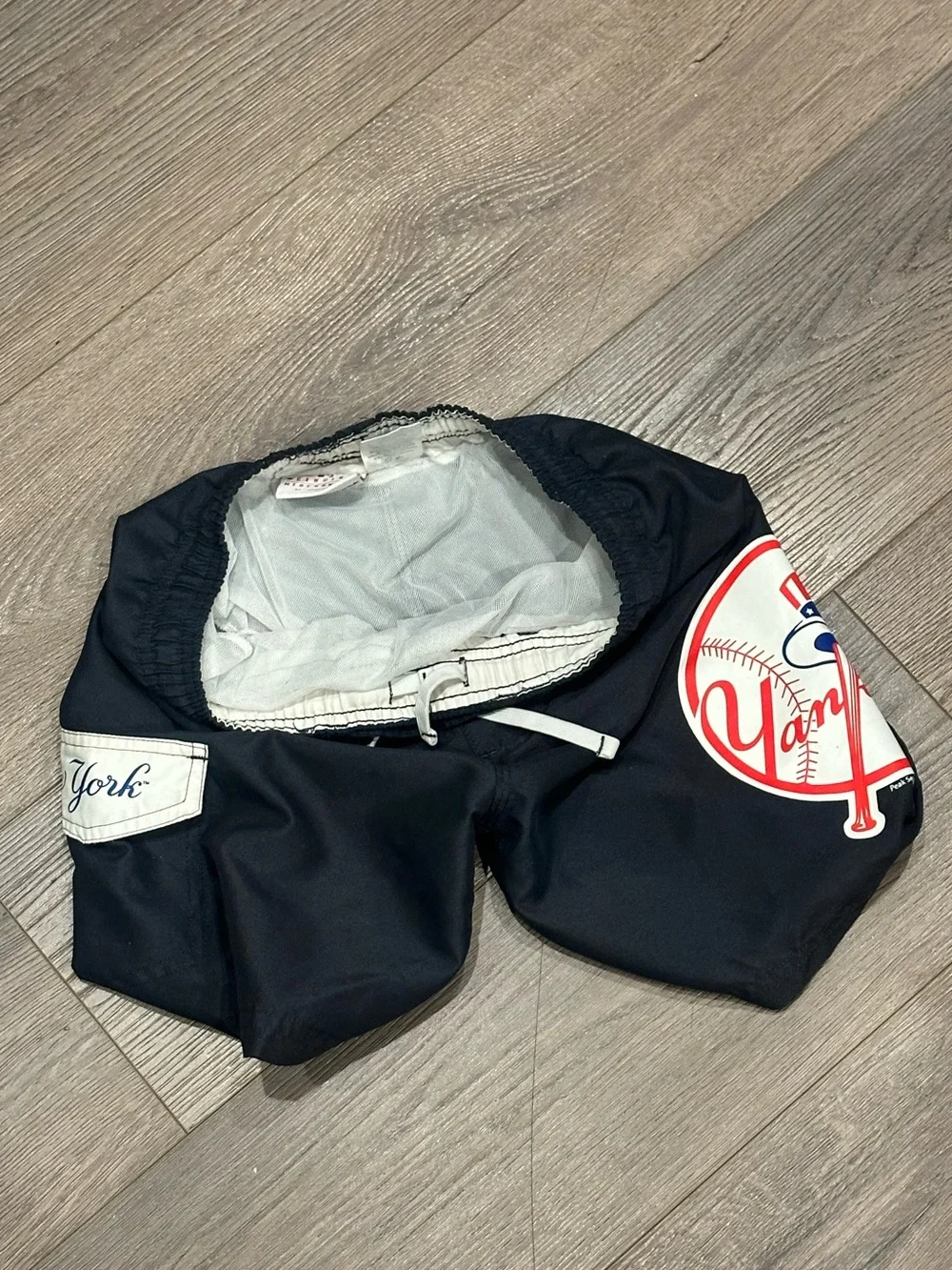 New York Yankees MLB Boys Size 6 Swim Trunks Bathing Suit Navy Vintage Swimwear